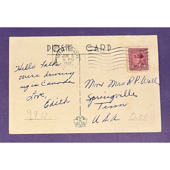 Section of Sunken Gardens Jackson Park Windsor Canada Postcard - Picture 2 of 2